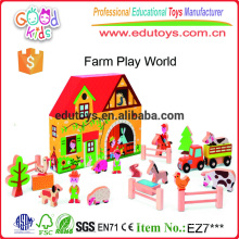 Yunhe Wooden Toys Factory Direct Sale High Quality Kids Farm Play Set